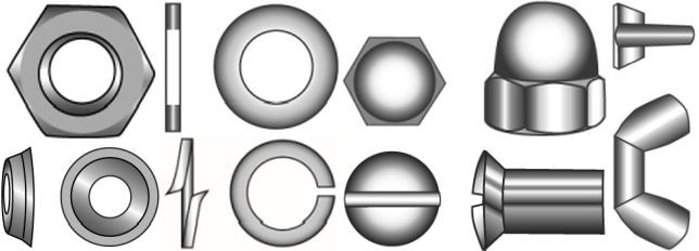 V4A Muttern und Scheiben