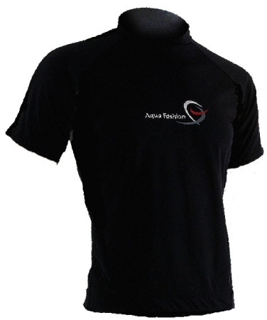 Aqua Fashion Fleece Rash Shirt kurzärmlig Schwarz