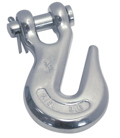 Kettenhaken, selbstklemmend, A4-AISI 316 für Kette 8 mm