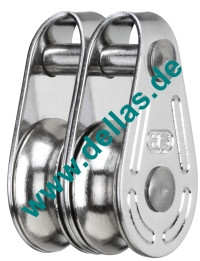 Super Mini Block, 2 Rollen Messing vernickelt