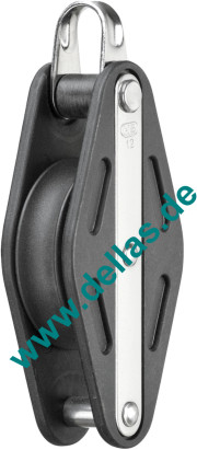 Block 12 mm 1 Rolle Bügel Hundsfott Gleitlager