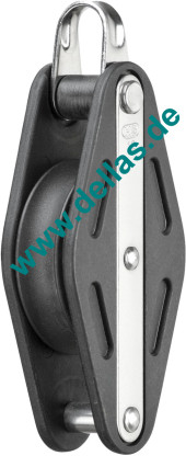 Block, 14 mm, 1 Rolle, Bügel, Hundsfott, Gleitlager