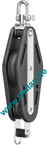 Violinblock 12 mm mit Wirbel und Hundsfott Gleitlager