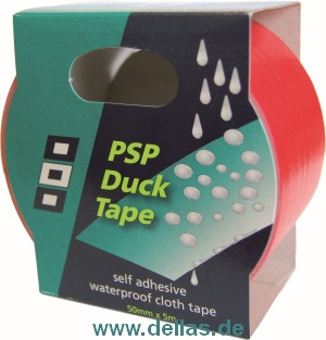 Wasserfestes Tape / Ducktape 50 mm breit Rot / 5 m