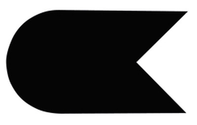 Klassenzeichen OK-Jolle zum Einkleben ins Segel Schwarz