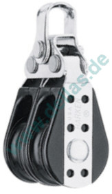 Bullet Block zweifach, Schäkel, für Draht