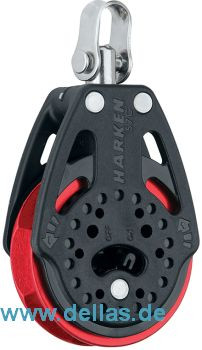 57 mm Carbo-Ratchet Knarrblock Rot, einfach mit Wirbel