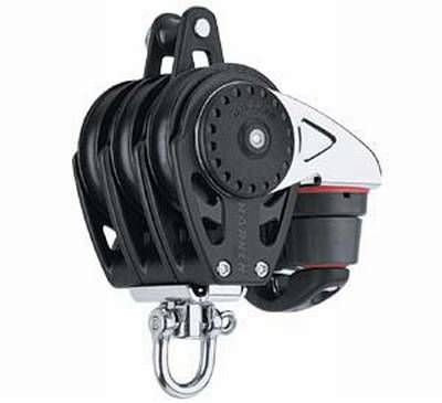 Carbo Block, Dreifachblock mit Wirbel, 150 Cam-Matic und Hundsfott