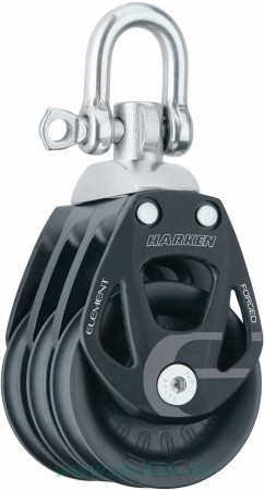 Harken 60 mm Element Dreifach-Block mit Wirbel