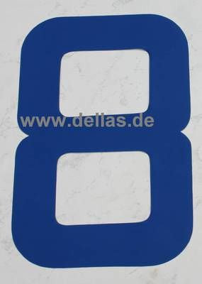 Segelnummer 8, 300 mm Blau