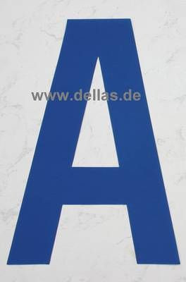 Segelnummer A, 300 mm Blau