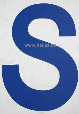 Segelnummer S, 300 mm Blau
