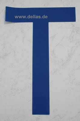 Segelnummer T 235 mm blau