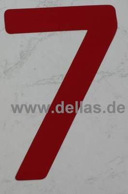 Segelnummer 7, 235 mm Rot