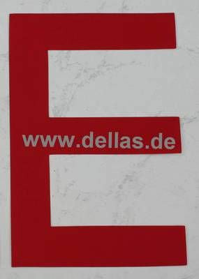 Segelnummer E, 300 mm Rot