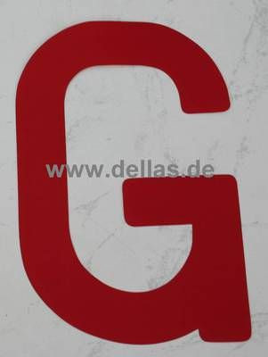 Segelnummer G, 300 mm Rot
