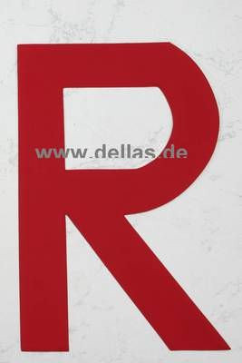 Segelnummer R, 235 mm rot
