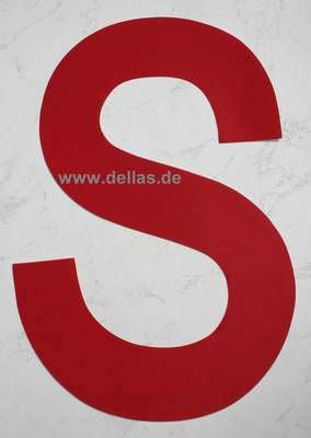 Segelnummer S, 300 mm Rot