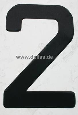Segelnummer 2, 250 mm Schwarz, nur noch 3 x lieferbar