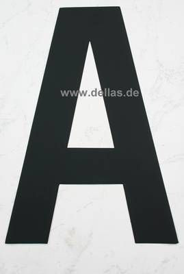 Segelnummer A, 300 mm Schwarz
