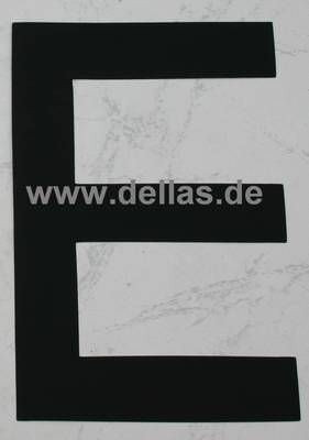 Segelnummer E, 300 mm Schwarz