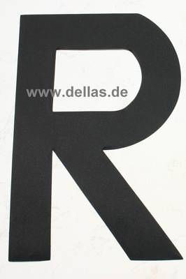 Segelnummer R, 235 mm Schwarz