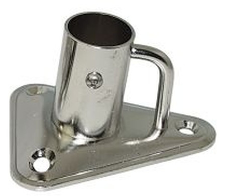 Relingfuß durchgeschraubt A2 für Rohr 25mm, 6°