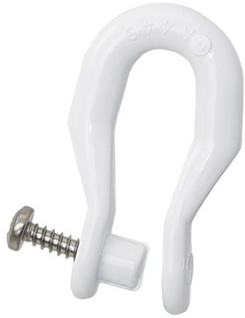 Schäkel aus Nylon, weiß, zum Schrauben 5