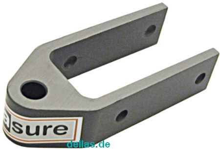 SeaSure Aluminium Ruderbeschlag kurz, Loch, 26 mm
