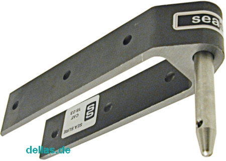SeaSure Aluminium Ruderbeschlag, lang, Pin 26 mm