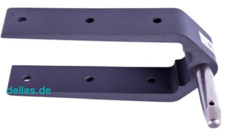 SeaSure Aluminium Ruderbeschlag, lang, 8 mm Pin-Ø, 38 mm Breit