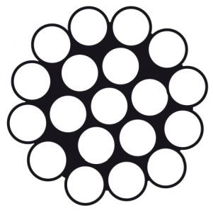 Edelstahldraht - Konstruktion 1 x 19 für stehendes Gut 2,5 mm