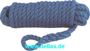 Fenderleine aus Polypropylen, 2 Stück Pack Blau / 10 mm - nur noch 3x lieferbar!