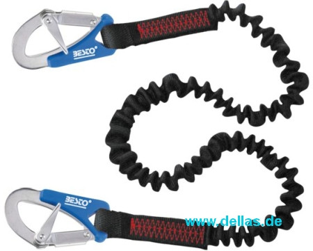 Elastische Lifeline mit 2 Sicherheits-Karabiner BESTO