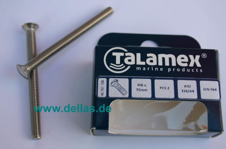 Blisterpack Linsenkopfgewindeschraube M6 x 70 mm