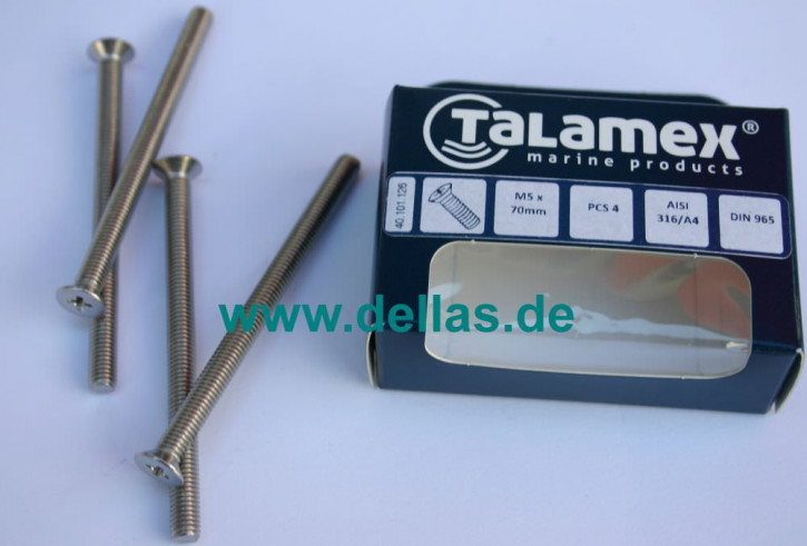 Blisterpack Senkkopfgewindeschraube M5 x 70 mm