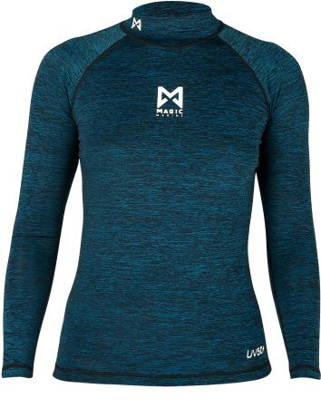 Magic Marine Cube Rash Shirt Ladies langärmlig Dark Blue Melee