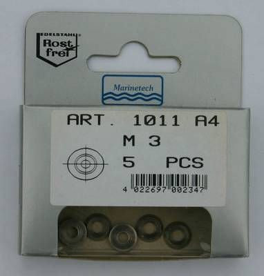 Blisterpack Rosette aus Vollmaterial M3 - M8