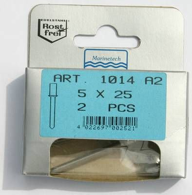 Blisterpack Blindniete 5 x 25 mm A2-AISI304