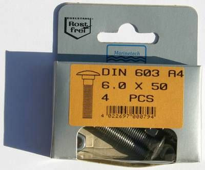 Blisterpack Schlossschraube M6 x 50 mm