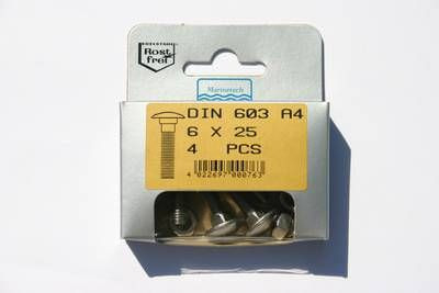 Blisterpack Schlossschraube M6