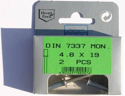 Blisterpack Monell-Blindniete 4,8 x 19 mm