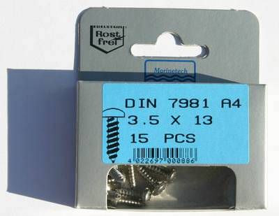 Blisterpack Linsenkopfblechschraube 3,5 mm