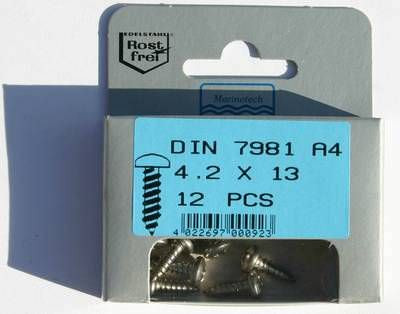 Blisterpack Linsenkopfblechschraube 4,2 mm