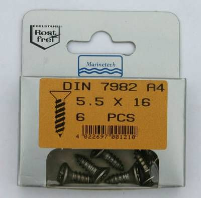 Blisterpack Senkkopfblechschraube 5,5 mm