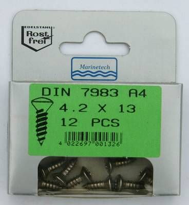 Blisterpack Linsensenkkopfblechschraube 4,2 mm