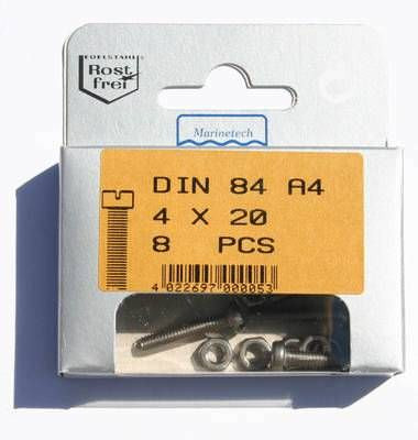 Blisterpack Zylinderkopfgewindeschraube M4 x 20 mm