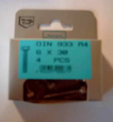 Blisterpack Sechskantgewindeschraube M6 x 30 mm