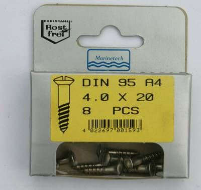 Blisterpack Linsensenkkopfholzschraube 4,0 mm