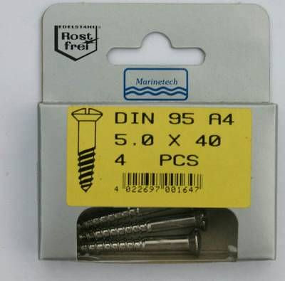 Blisterpack Linsensenkkopfholzschraube 5,0 x 40 mm